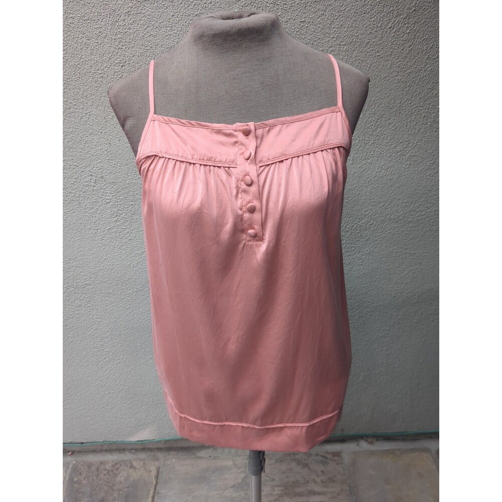Haven Well Within Top NWT Sm Peach Spaghetti Strap Silk Tucks Fairy Coquette